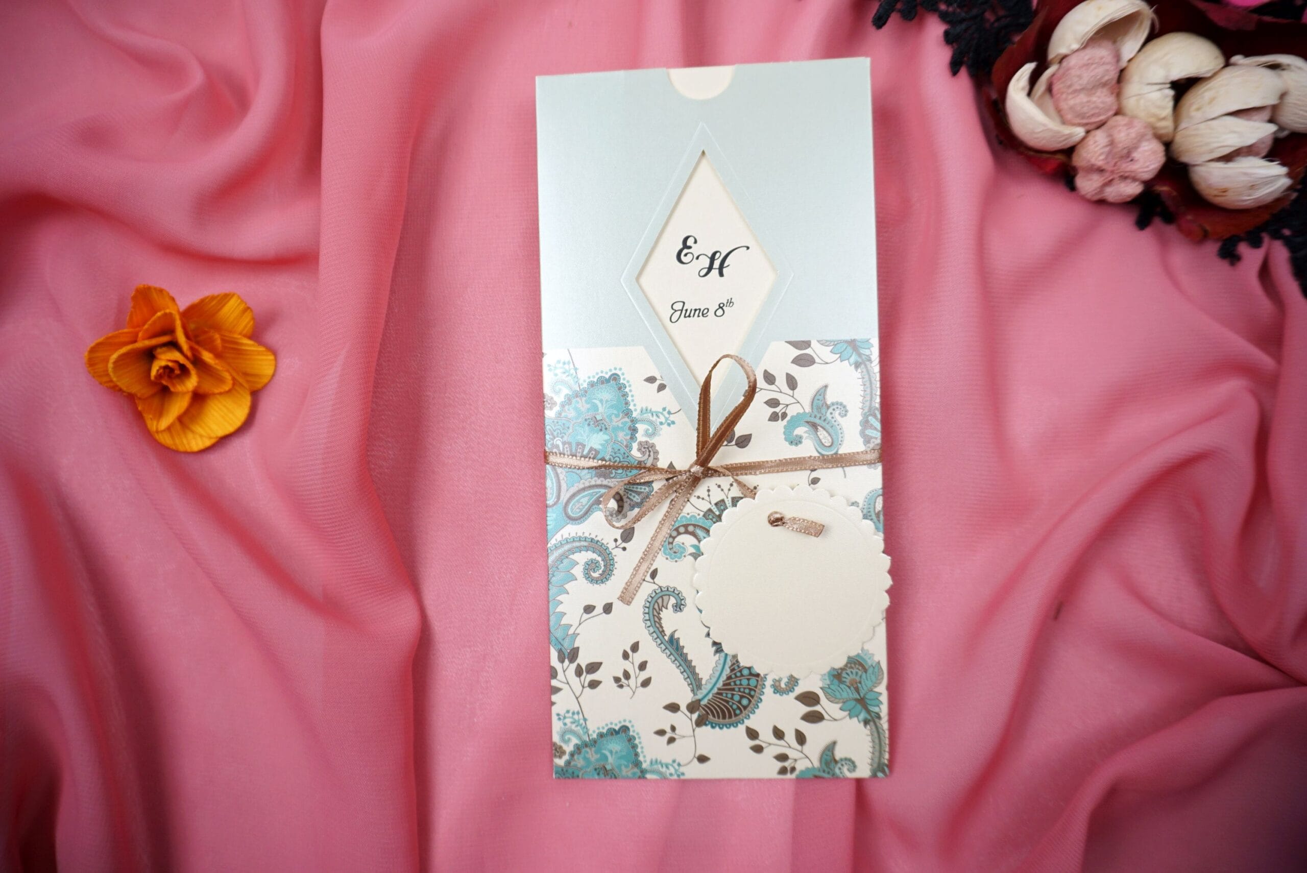 Invitatii nunta clasice bleu 9.9 x 21 cm Invitatii nunta clasice bleu 9.9 x 21 cm