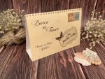 Invitatii nunta carton sidefat plic personalizat 17 x 12 cm