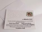 Invitatii botez dimensiuni mici carton alb 14 x 10.5 cm