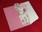 Invitatii botez model trenulet model alb rosu 12 cm x 16 cm
