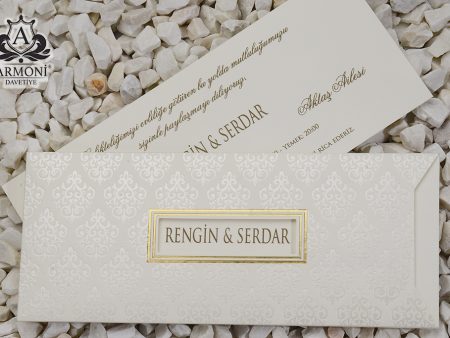 Invitatii nunta plic tip buzunar gri cu model exterior 25 x 10.5 cm