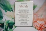 Invitatii nunta cu text si chenar culoare bronz 15.56 x 21 cm