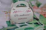Cutii de Prajituri de 200g model floral crem 13 x 9 x 12 cm