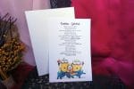 Invitatii botez cu minioni 13.5 x 20 cm
