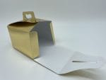 Cutii de Prajituri de 200g elegante din carton auriu 11 x 8.5 x 11 cm