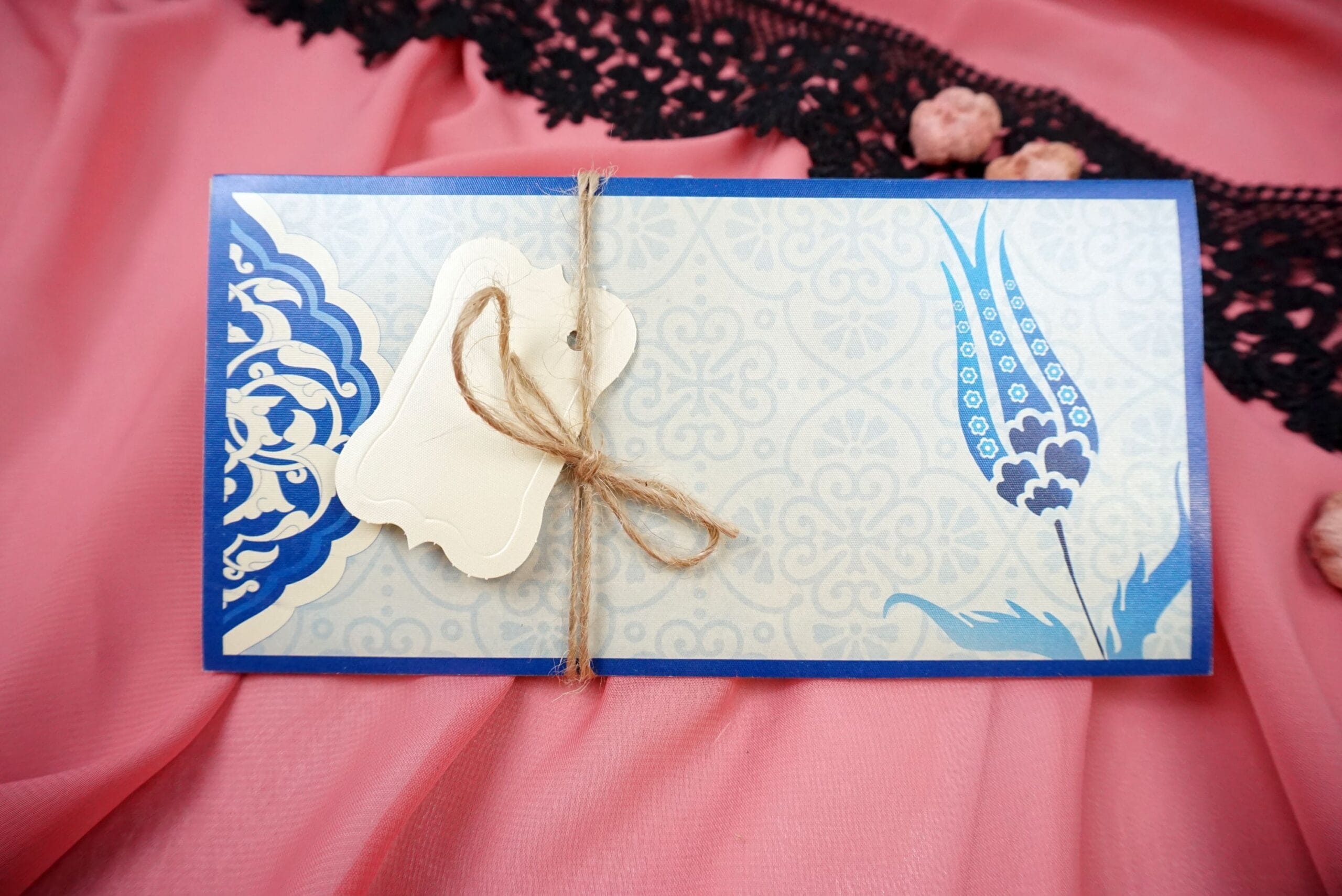 Invitatii nunta elegante bleu 19.4 x 9.7 cm Invitatii nunta elegante bleu 19.4 x 9.7 cm