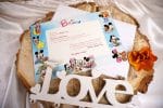 Invitatii botez personaje disney 19.5 x 13.8 cm