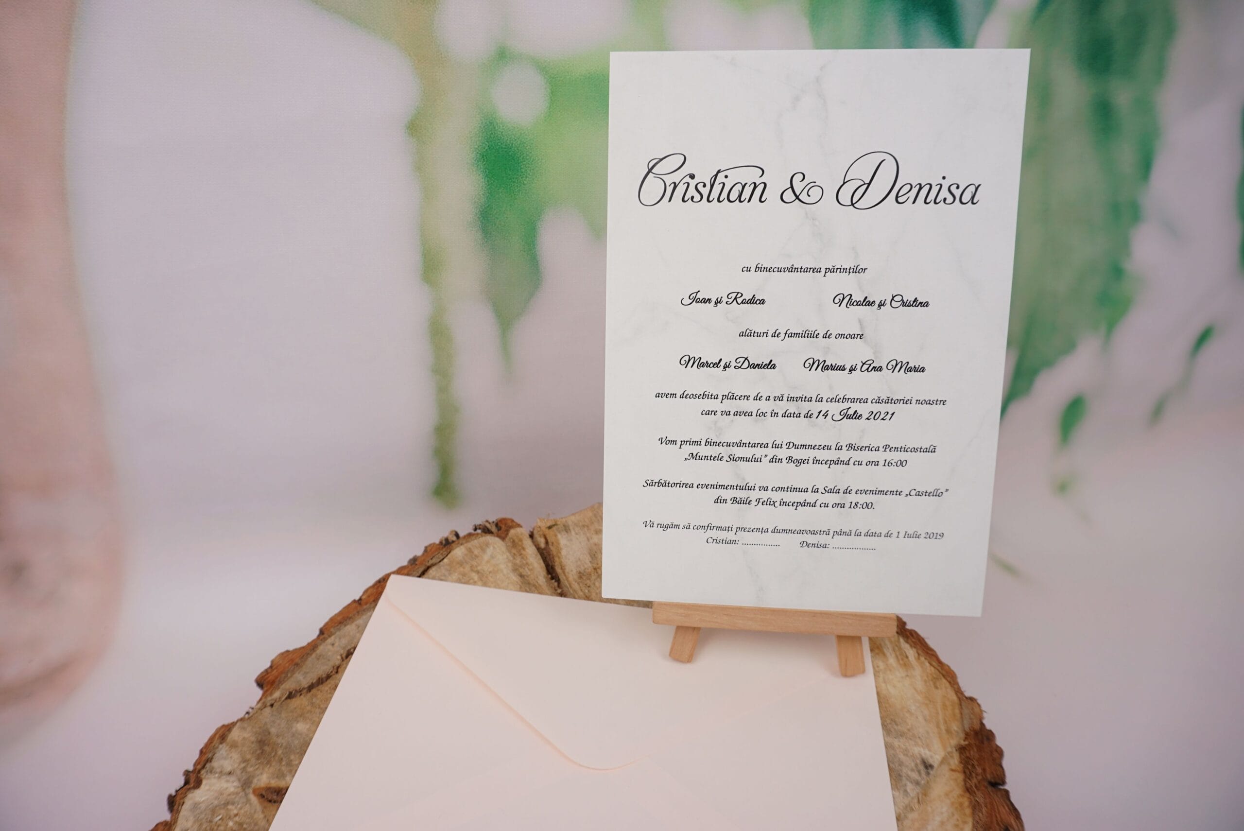 Invitatii nunta simple albe 14 x 19.7 cm Invitatii nunta simple albe 14 x 19.7 cm