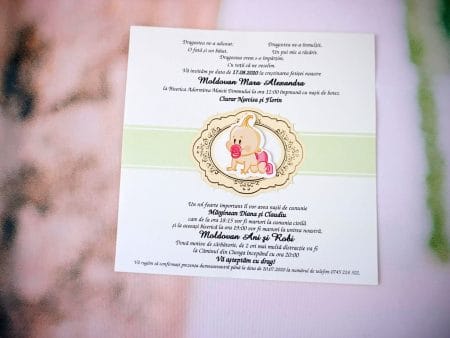 Invitatii botez pentru fetite