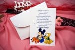 Invitatii botez cu personaje Disney 13.5 x 20 cm