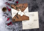 Invitatii nunta model fluturas si sfoara 16.1 x 16.1 cm