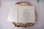 Invitatii nunta lux margini aurii sigiliu ceara 18.2 x 18.2 cm