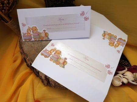 Plicuri de bani botez alb carton sidefat 20 x 9 cm