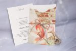 Invitatii nunta model clasic rustic si snur 14 x 22 cm