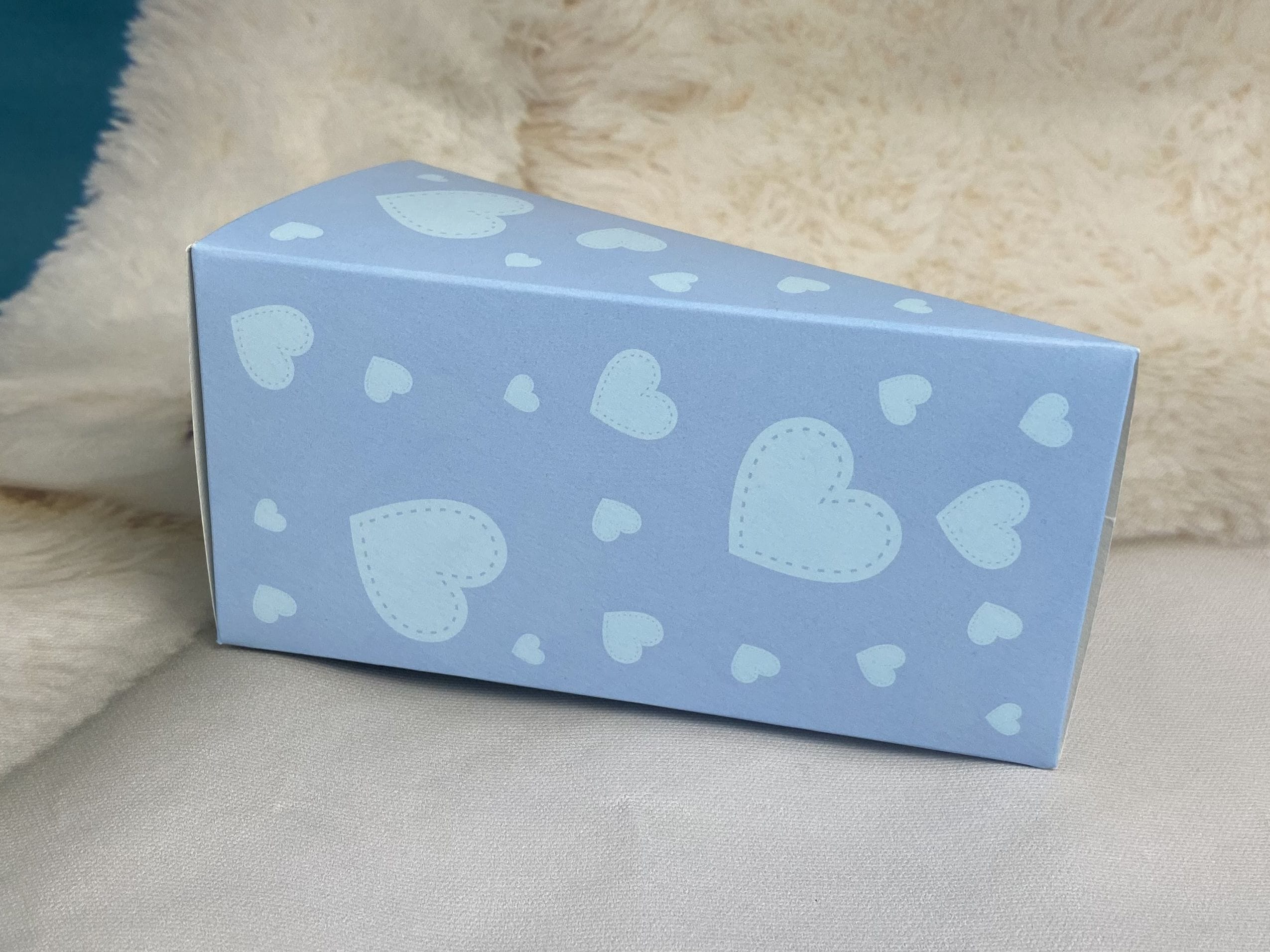 bb02a3d0 Cutii de Prajituri felie de tort albastre 15 x 7 x 7.5 cm