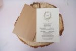 Invitatii nunta text elegant auriu 13.5 x 20 cm