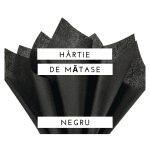 Hartie de matase neagra pentru cadouri set 24 bucati 1 Hartie de matase neagra pentru cadouri set 24 bucati