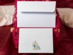Invitatii botez dintr-un carton alb