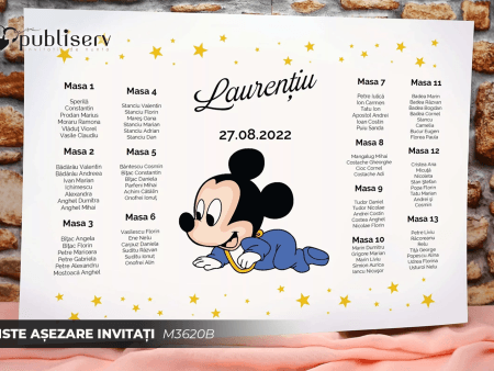 Liste asezare invitati design cu Mickey