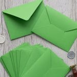 Plic verde invitatii nunta botez C6 114 x 162 mm set 20 buc