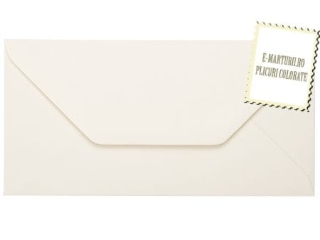 Plicuri albe invitatii felicitare DL 110 x 220 mm set 20 buc