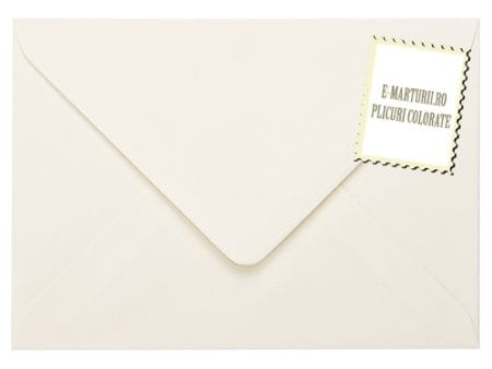 Plicuri albe mat invitatii felicitare 125 x 175 mm set 20 buc