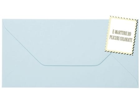 Plicuri bleu invitatii felicitare DL 110 x 220 mm set 20 buc