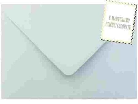Plicuri bleu invitatii nunta botez I8 133 x 184 mm set 20 buc
