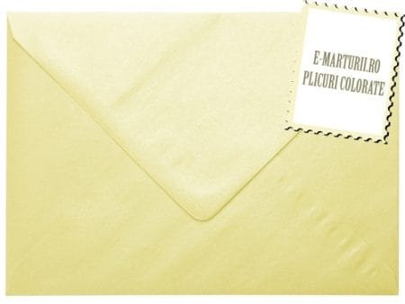 Plicuri crem sidef invitatii felicitare C6 114 x 162 mm set 20 buc