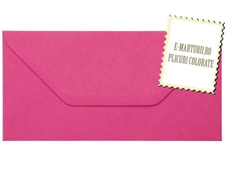 Plicuri fucsia invitatii ocazii DL 110 x 220 mm set 20 buc