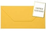 Plicuri galbene invitatii felicitare DL 110 x 220 mm set 20 buc