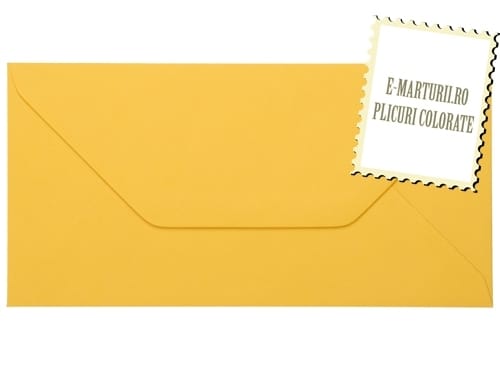Plicuri galbene invitatii felicitare DL 110 x 220 mm set 20 buc Plicuri galbene invitatii felicitare DL 110 x 220 mm set 20 buc