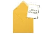 Plicuri galbene patrate invitatie felicitare 130 x 130 mm set 20 buc