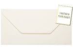 Plicuri ivoire invitatii nunta felicitare DL 110 x 220 mm set 20 buc