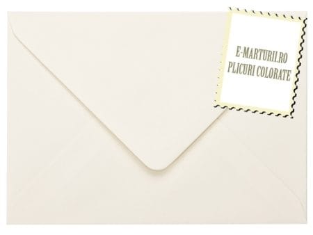 Plicuri ivory invitatii felicitare 82 x 113 mm set 20 buc