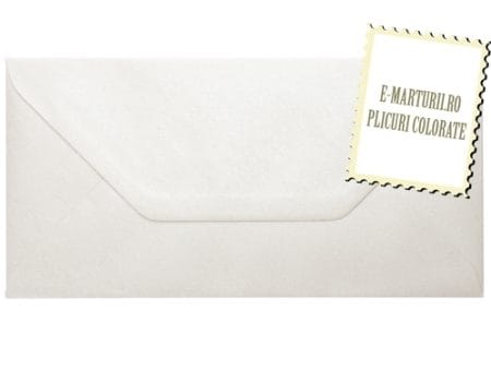 Plicuri ivory sidefat invitatii felicitare DL 110 x 220 mm set 20 buc