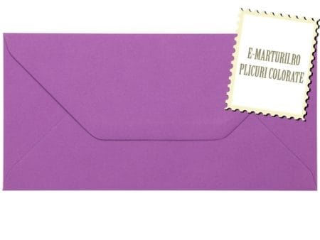 Plicuri mov ocazii invitatii DL 110 x 220 mm set 20 buc