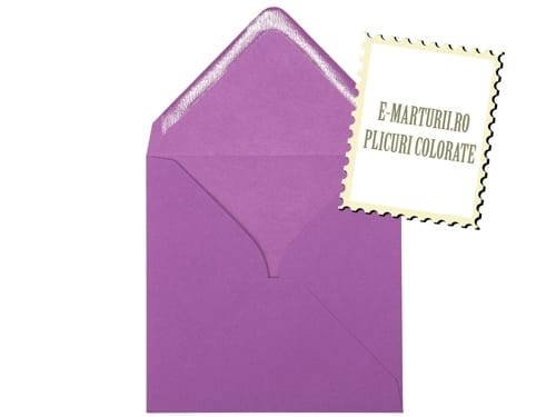 Plicuri mov patrate invitatii nunta 130 x 130 mm set 20 buc Plicuri mov patrate invitatii nunta 130 x 130 mm set 20 buc