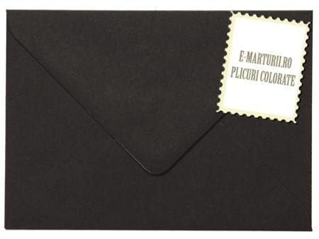 Plicuri negre invitatii felicitare I8 133 x 184 mm set 20 buc