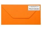 Plicuri portocalii evenimente invitatii DL 110 x 220 mm set 20 buc