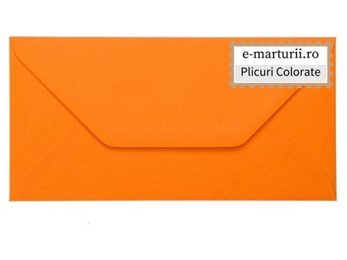 Plicuri portocalii evenimente invitatii DL 110 x 220 mm set 20 buc Plicuri portocalii evenimente invitatii DL 110 x 220 mm set 20 buc