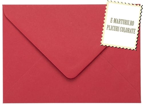 Plicuri rosii invitatii felicitare C6 114 x 162 mm set 20 buc Plicuri rosii invitatii felicitare C6 114 x 162 mm set 20 buc