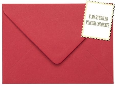 Plicuri rosii invitatii nunta i8 133 x 184 mm set 20 buc