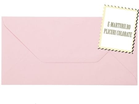 Plicuri roz DL invitatii felicitare DL 110 x 220 mm set 20 buc
