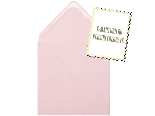 Plicuri roz invitatii botez fetite 130 x 130 mm set 20 buc Plicuri roz invitatii botez fetite 130 x 130 mm set 20 buc