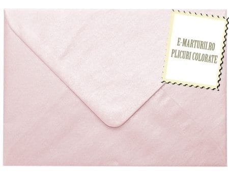 Plicuri roz sidef invitatii felicitari 125 x 175 mm set 20 buc