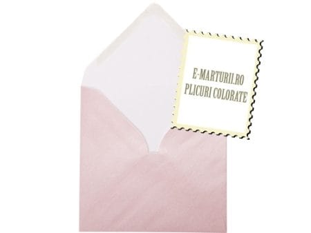 Plicuri roz sidef patrate invitatii felicitare 155 x 155 mm set 20 buc
