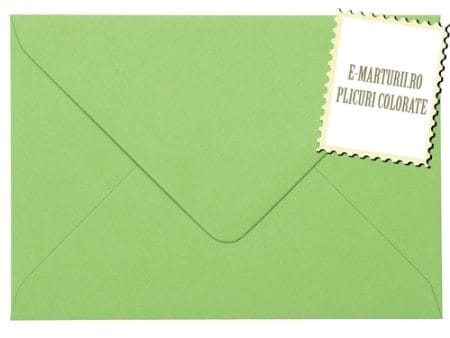 Plicuri verde crud invitatii nunta botez  C6 114 x 162 mm set 20 buc
