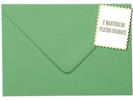 Plicuri verzi invitatii felicitare 125 x 175 mm set 20 buc