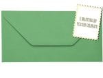 Plicuri verzi invitatii felicitare DL 110 x 220 mm set 20 buc